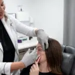 Patient having Botox done