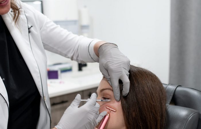 Patient having Botox done